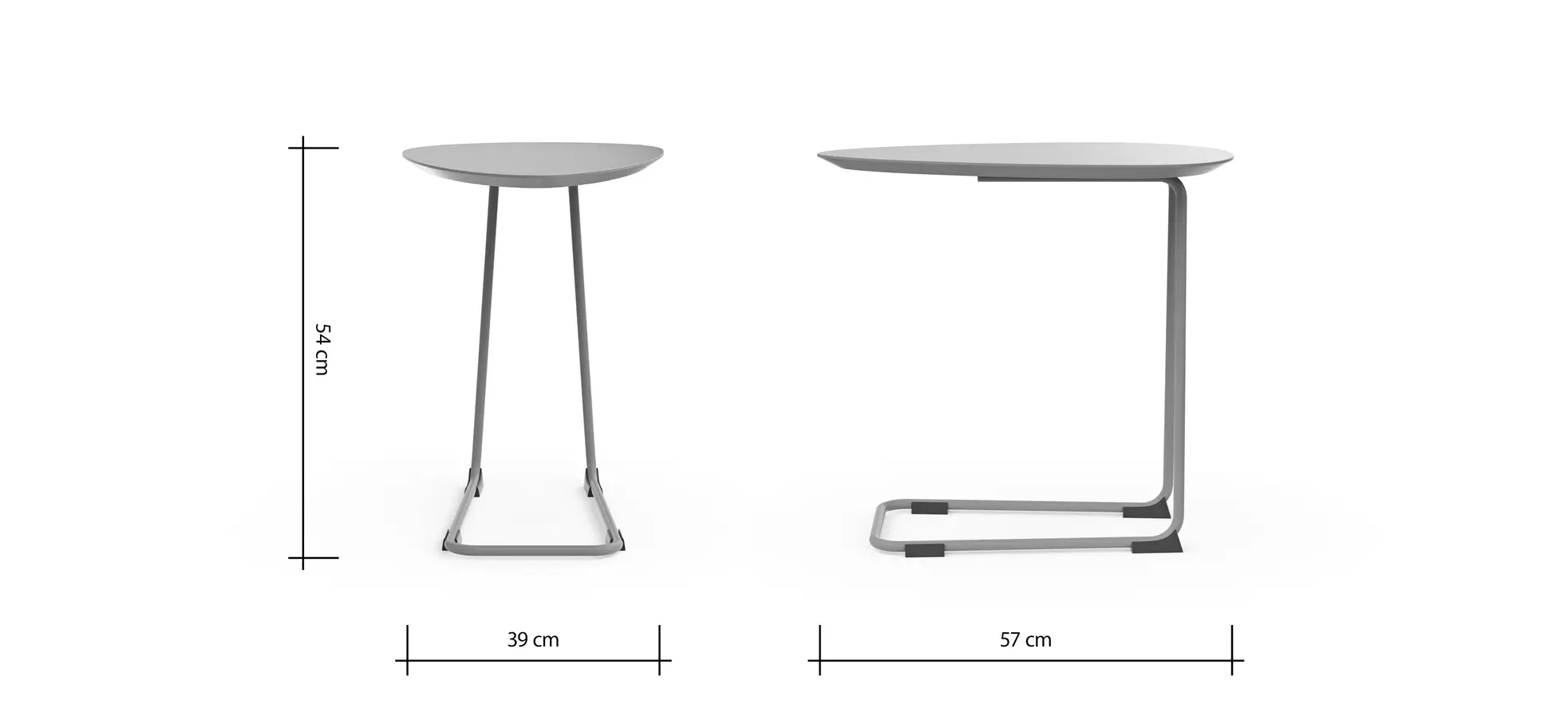 Sofatisch Fano - LBH ca. 57x39x54 cm, Fenix, Olivgrün