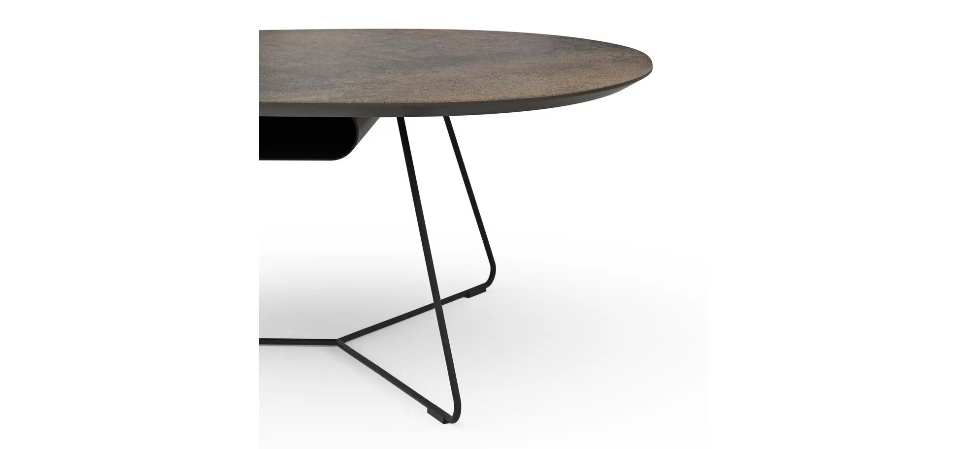 Couchtisch Fano - LBH ca. 121x75x38 cm, Ceramistone, Graubraun