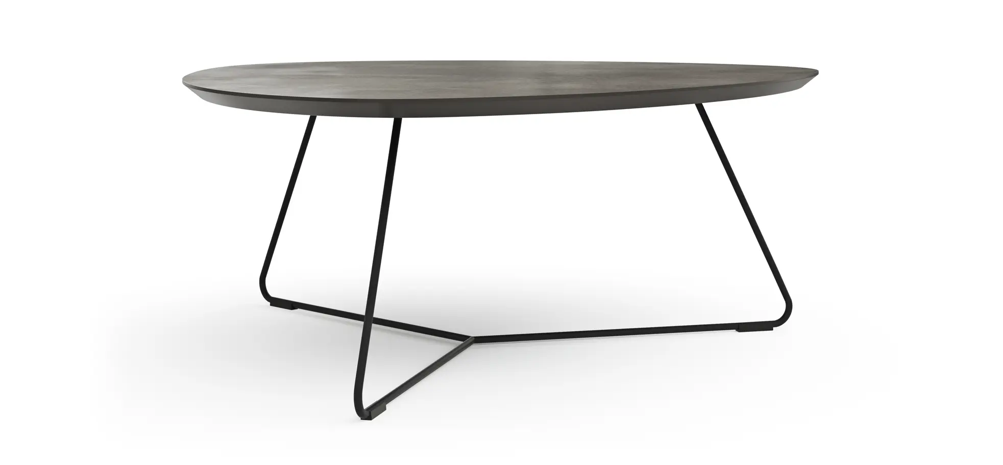 Couchtisch Fano - LBH ca. 87x78x33 cm, HPL Laminat, Graubraun