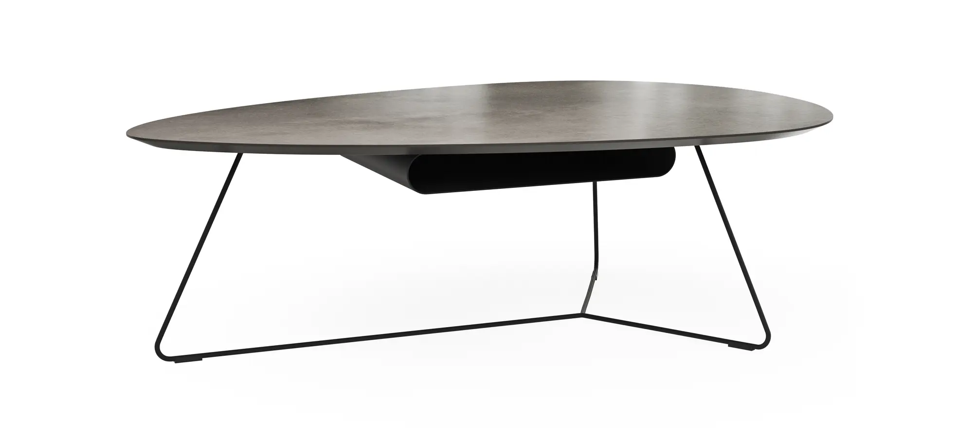 Couchtisch Fano - LBH ca. 121x75x38 cm, HPL Laminat, Graubraun