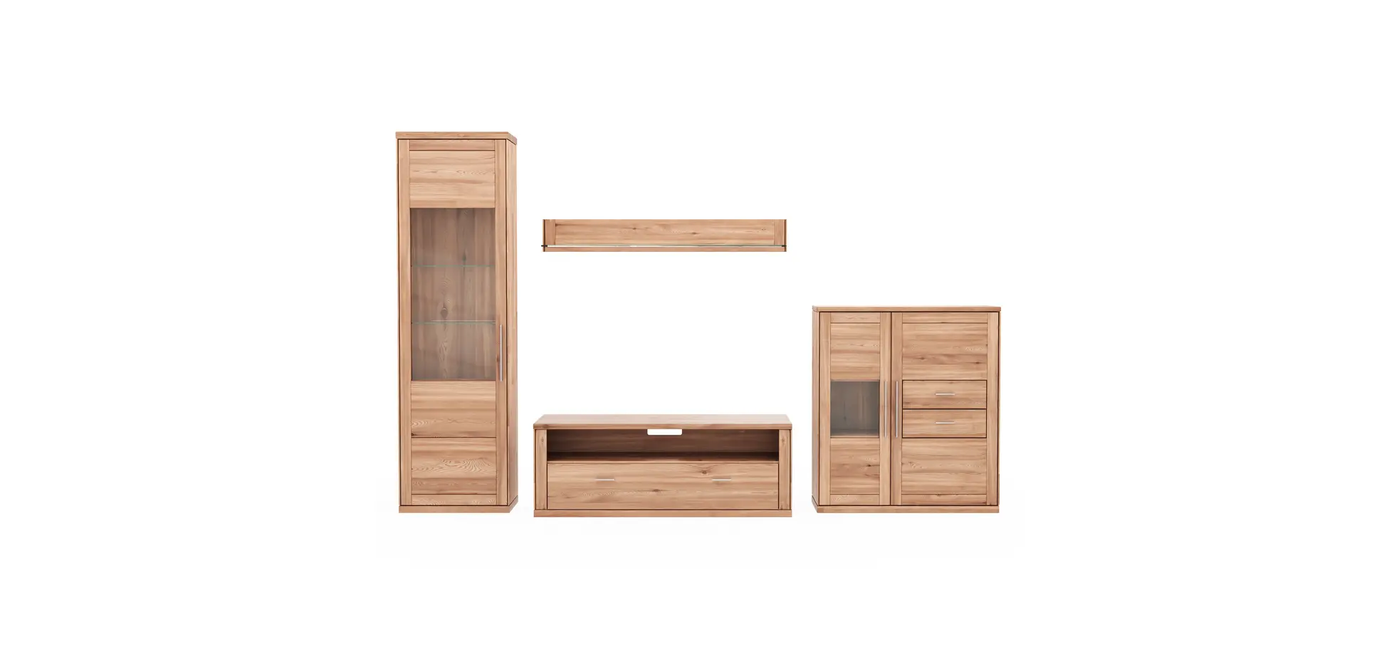 Wohnwand Faro 6.0 - Kernbuche massiv, geölt 144761