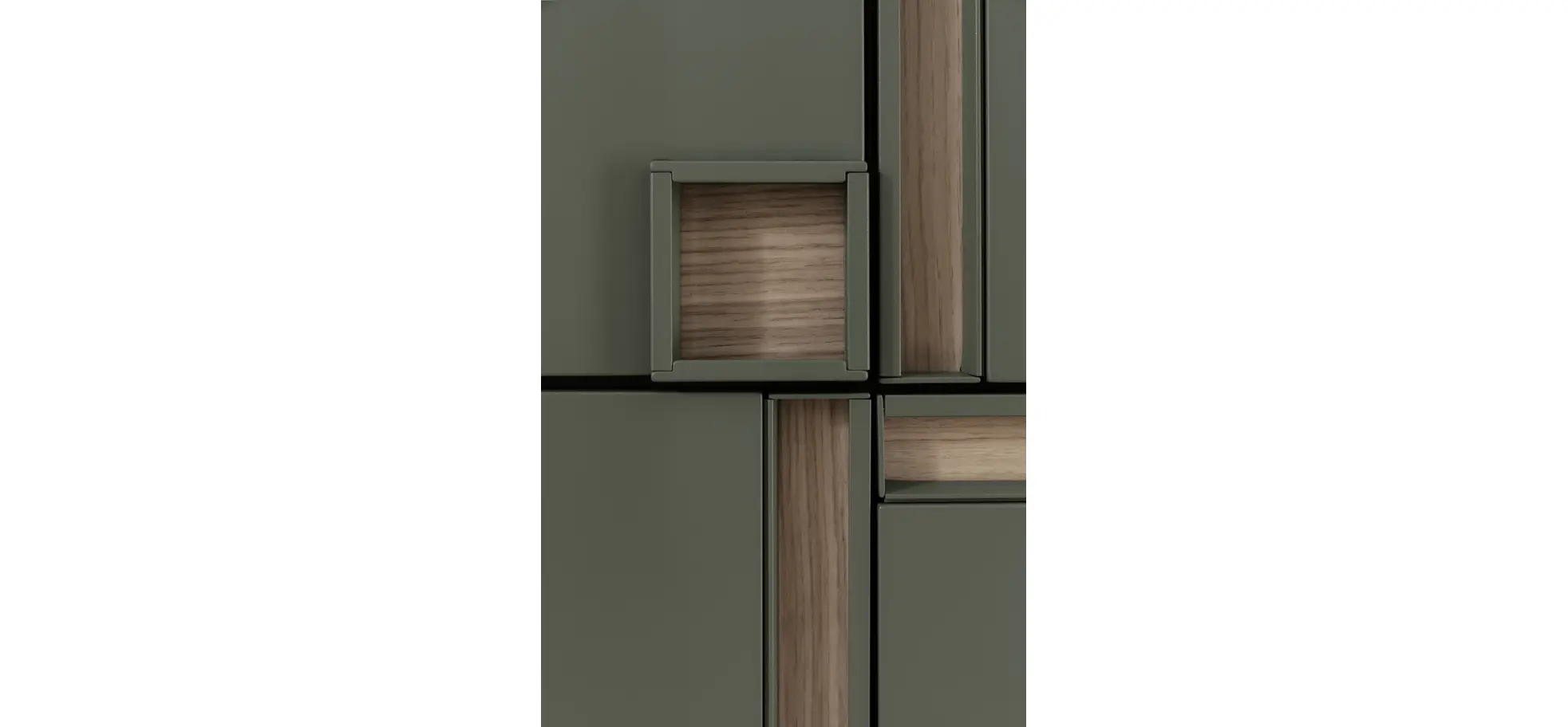 Highboard Venzone - BHT ca. 109x148x41 cm, Lack, Jade