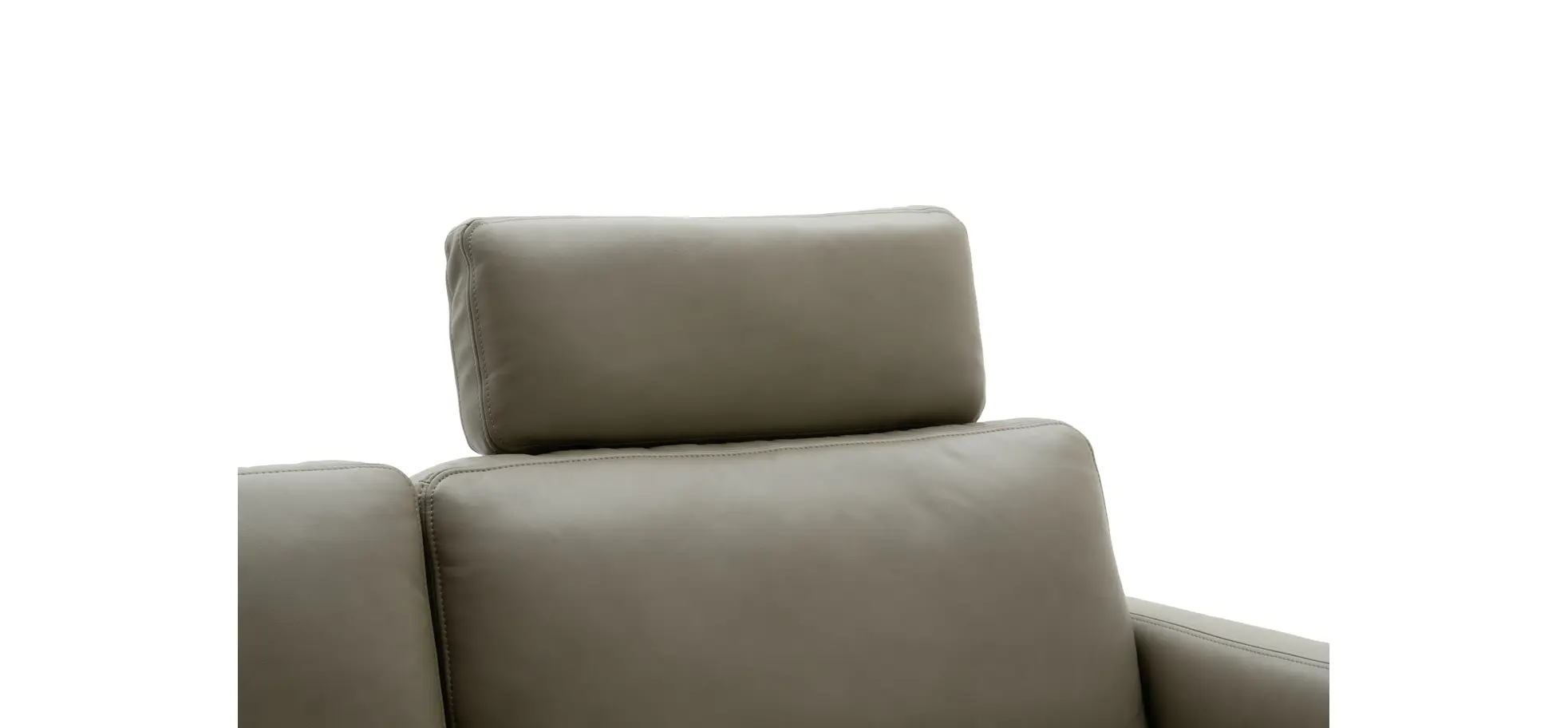 Sofa Cuneo - 2-Sitzer, Leder, Graubraun, Relaxfunktion, motorisch