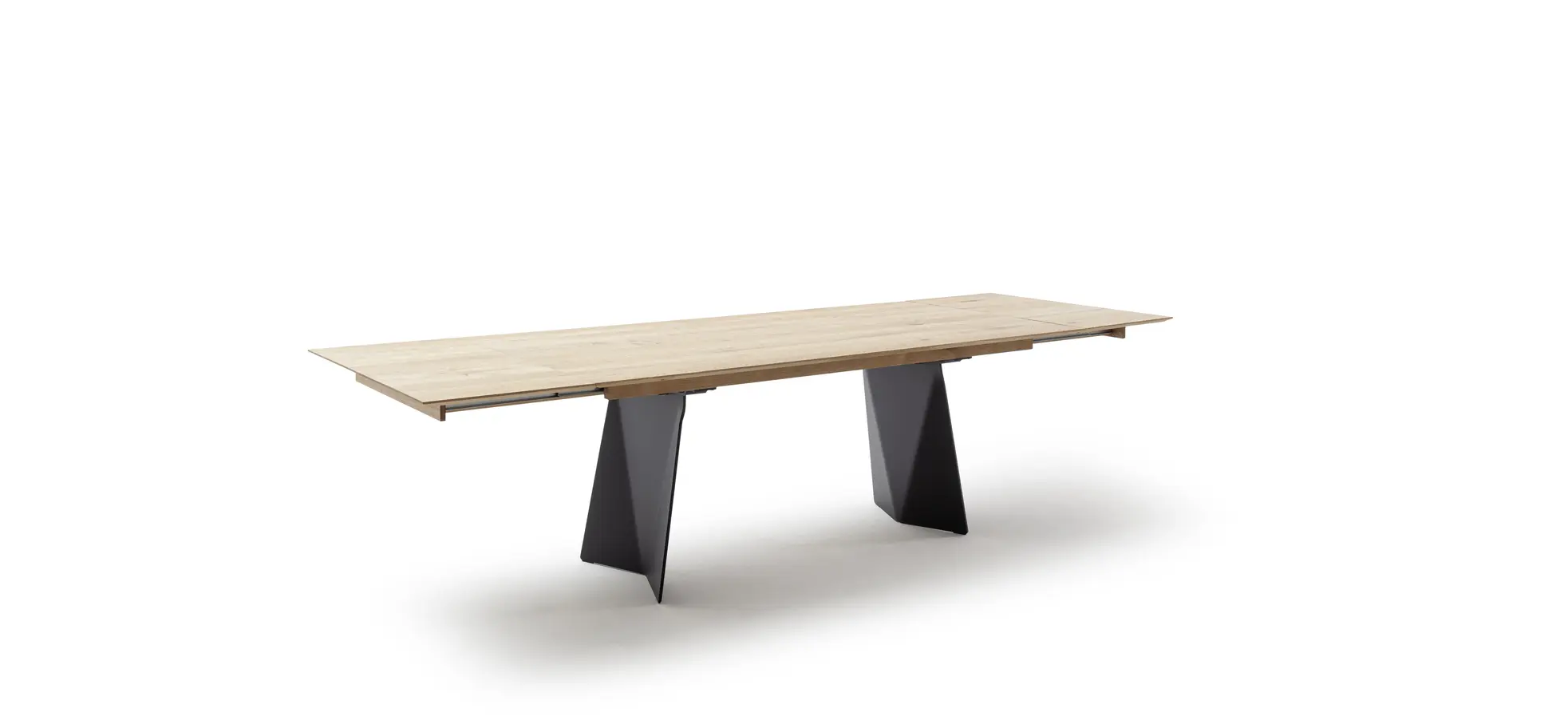 Esstisch 3100 - LB ca. 200x100 cm, beiseitig ausziehbar, Asteiche massiv, Geölt