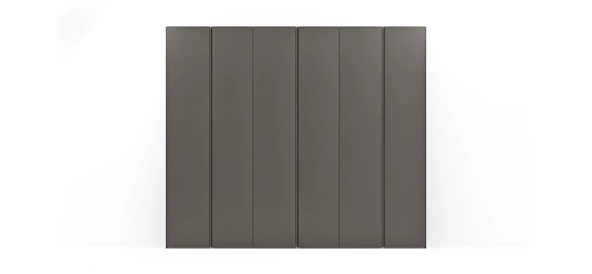 Drehtürenschrank Loretto - B ca. 280 cm, Lack matt, Anthrazit