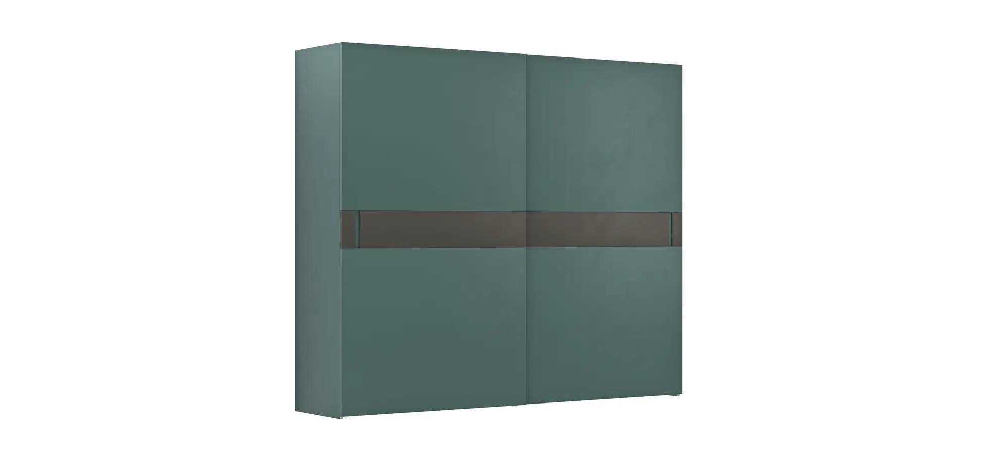 Schiebetürenschrank Loretto - B ca. 280 cm, Lack matt, Salbeigrün 112471