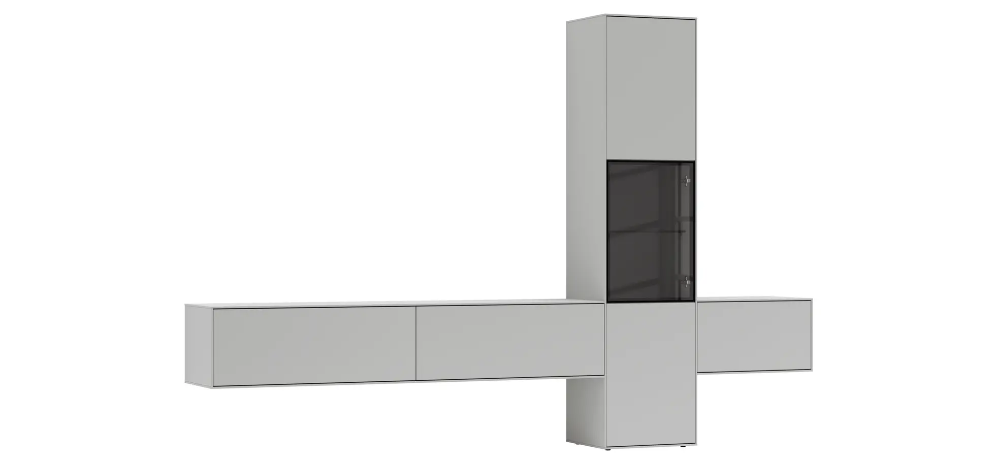 Wohnwand Medio - Lack, Weiß 144734