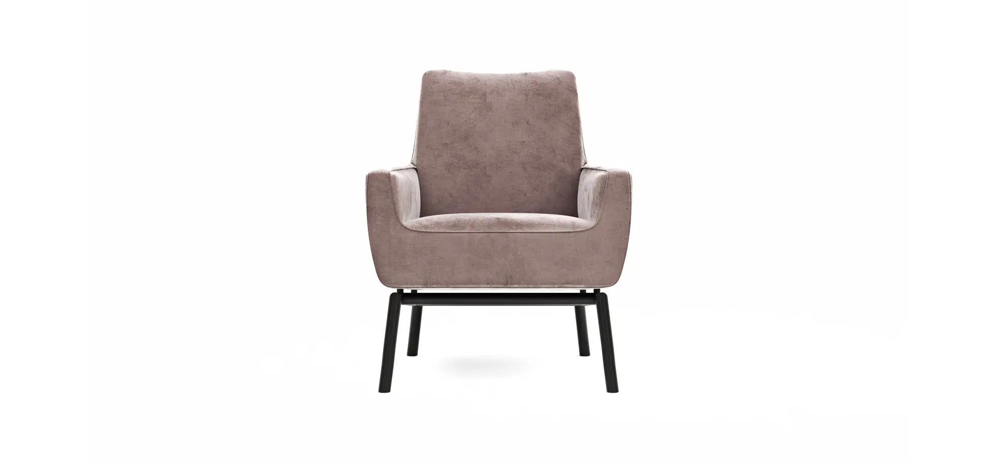 Sessel Matina - Größe L, Velour, Mauve