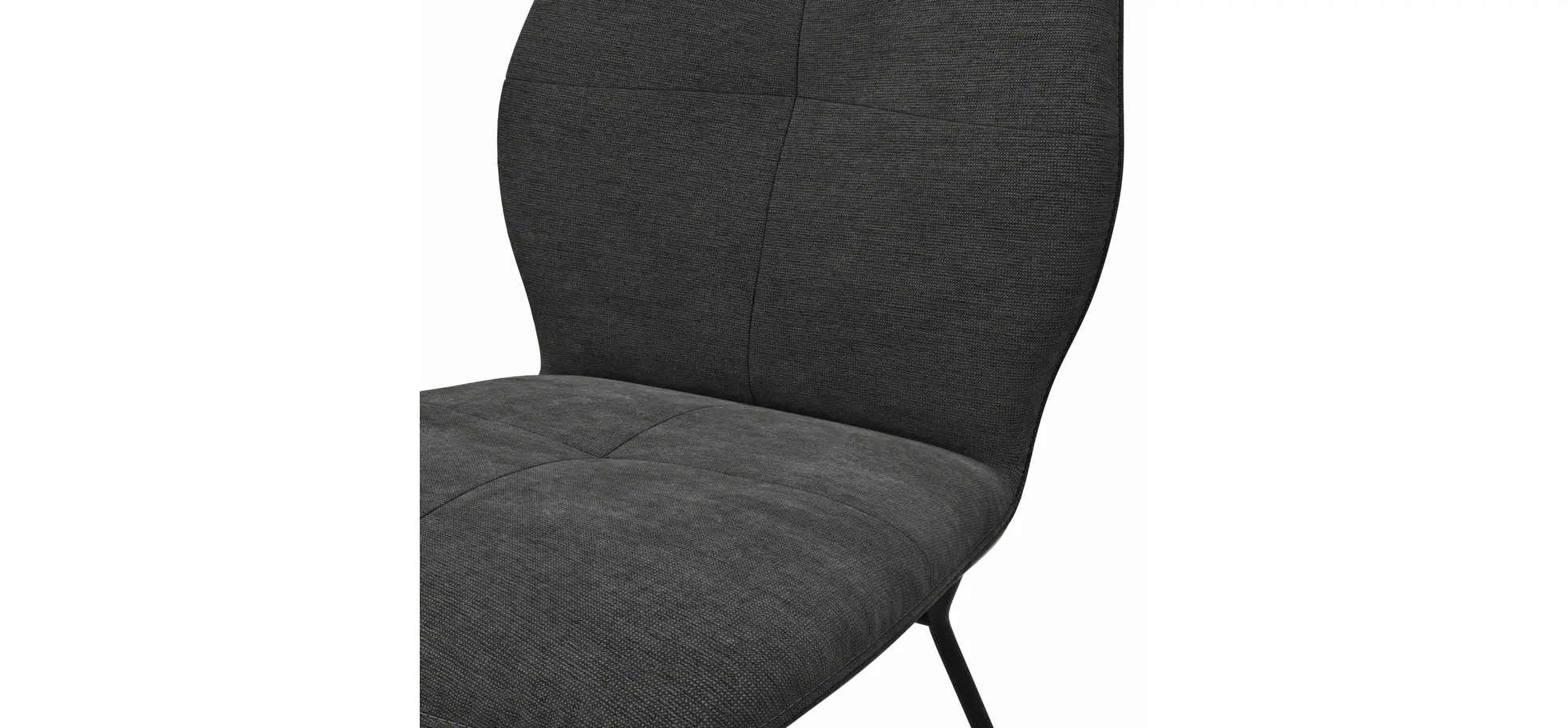 Stuhl Dinner - Stoff, Anthrazit
