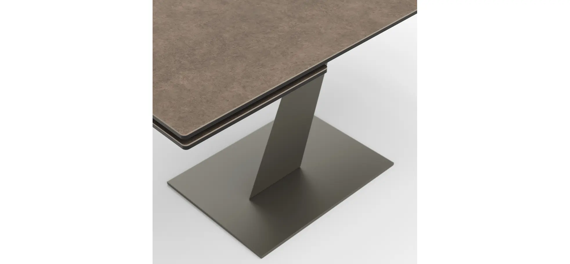 Esstisch Iseo - LB ca. 140x80 cm, ausziehbar, Keramik, Grau