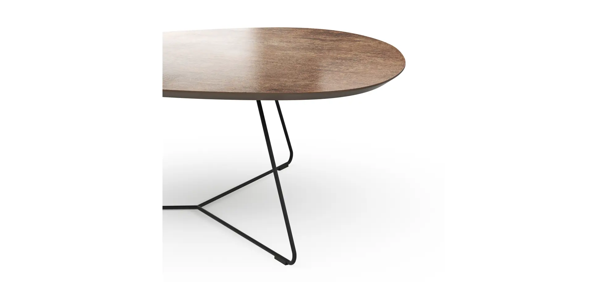 Couchtisch Fano - LBH ca. 96x86x38 cm, HPL Laminat, Bronze