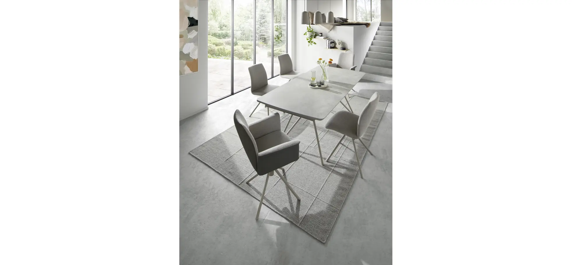 Esstisch Sedana - LB ca. 200x100 cm, HPL, Grau