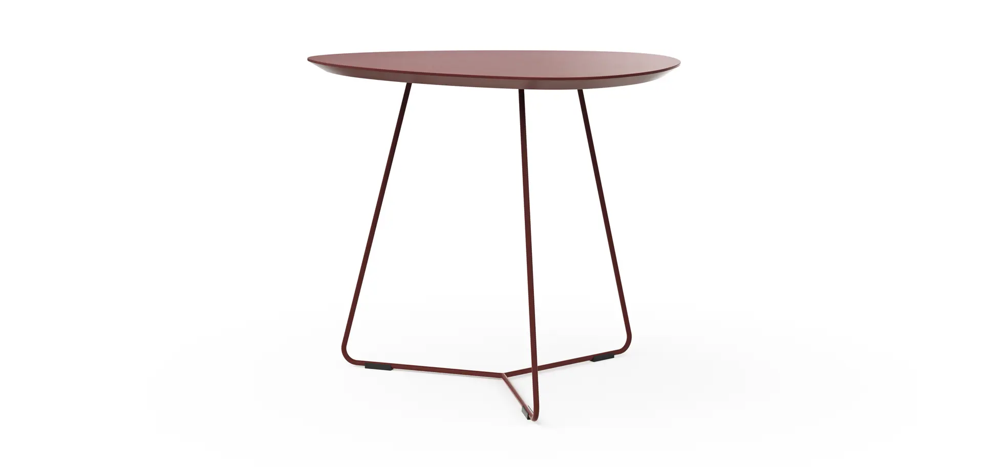 Ecktisch Fano - LBH ca. 59x50x50 cm, Fenix, Bordeaux