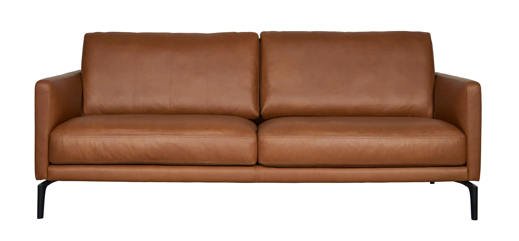 Sofa Cuneo - 2-Sitzer, Leder, Cognac 100888