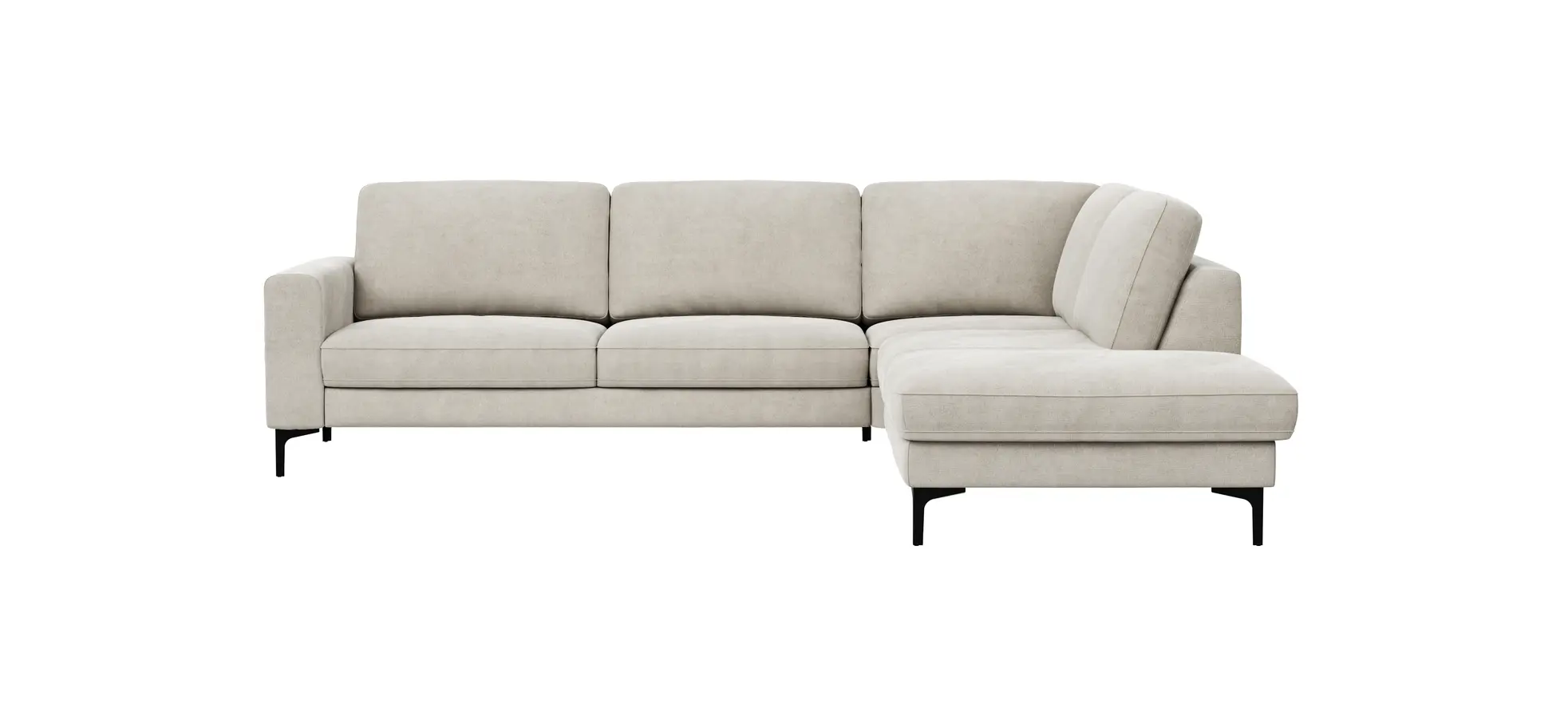 Ecksofa Oviedo - Ecke links mit 2,5-Sitzer, Stoff, Natur 102380