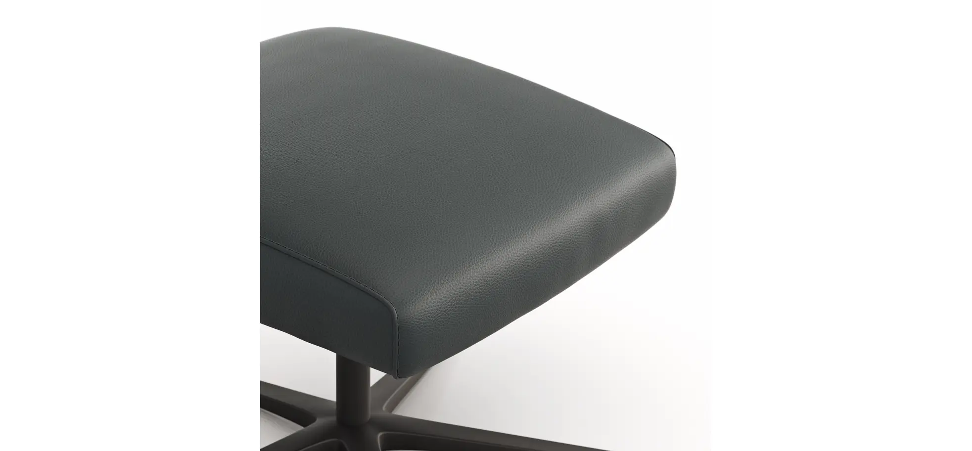 Hocker Noto Relax II - Leder, Schwarz
