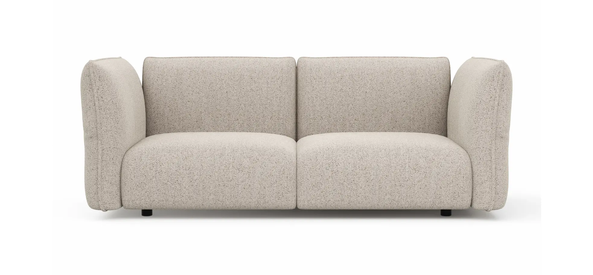 Sofa Motone - 3-Sitzer, Stoff, Beige
