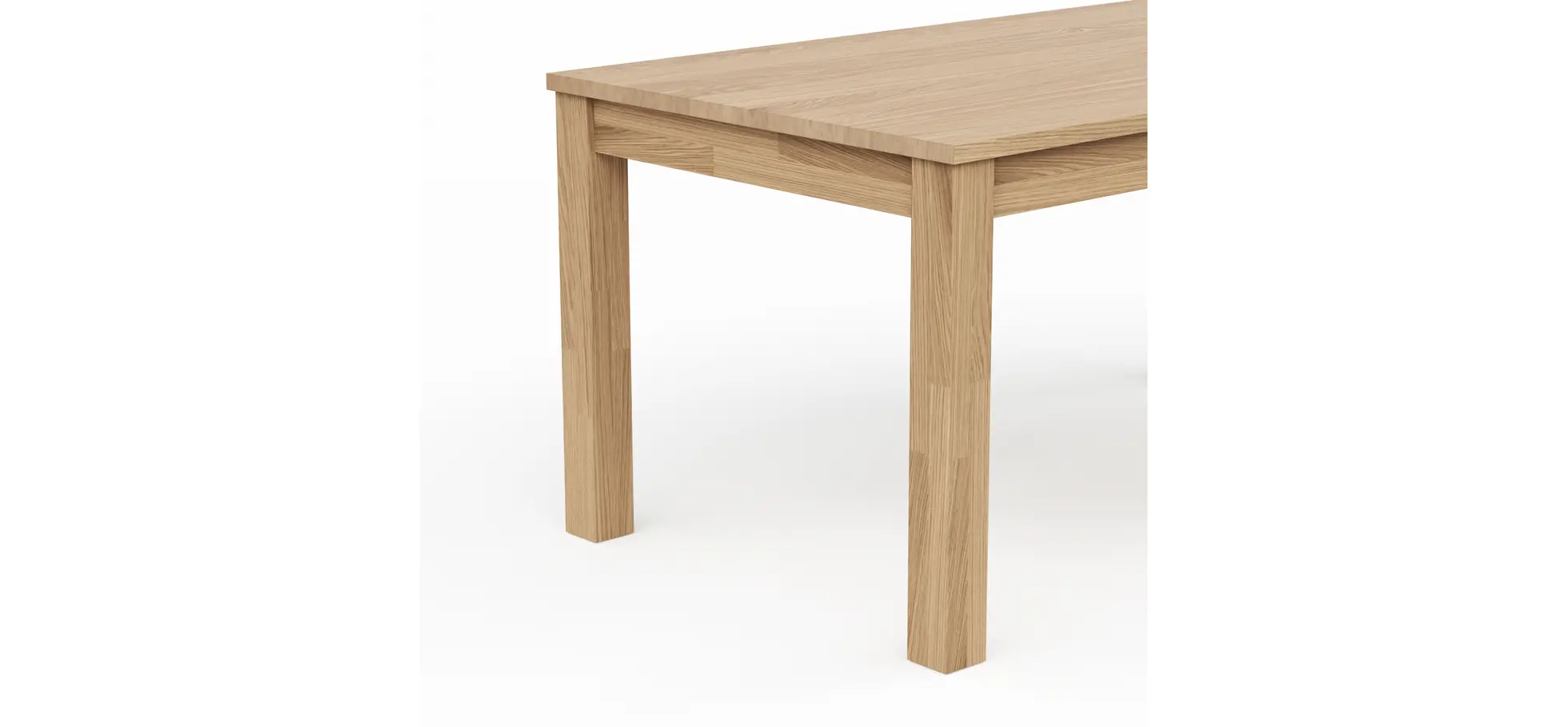 Esstische Dinner - ausziehbar, LB ca. 160x90 cm , Eiche bianco massiv