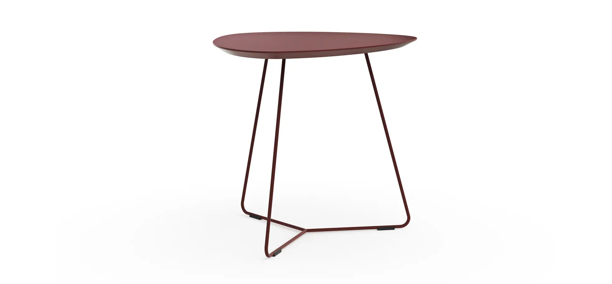 Ecktisch Fano - LBH ca. 59x50x50 cm, Fenix, Bordeaux