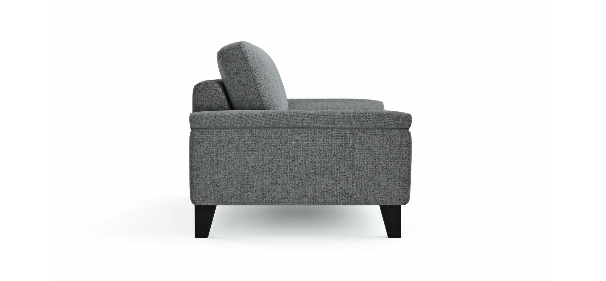 Sofa Oviedo - 2-Sitzer, keine Funktionen, Flachgewebe, Grau