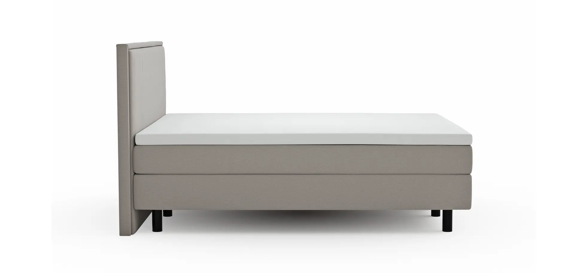 Boxspringbett Valencia - Liegefläche ca. 160x200 cm, Stoff, Mauve