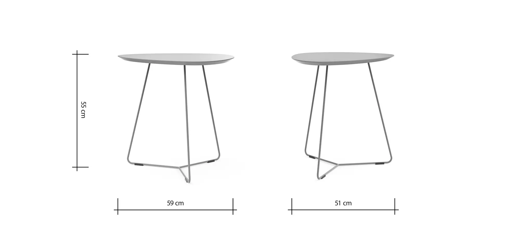 Ecktisch Fano - LBH ca. 59x50x55 cm,, Fenix, Olivgrün