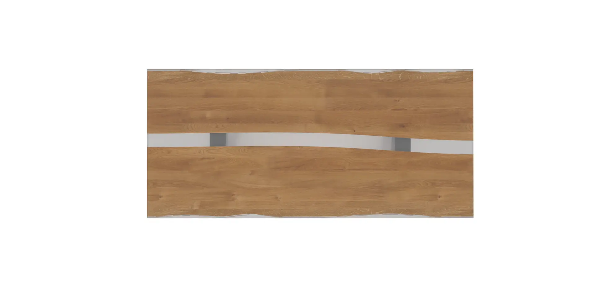 Esstisch Nera - LB ca. 220 x 110 cm, Asteiche massiv, Epoxy, Grau