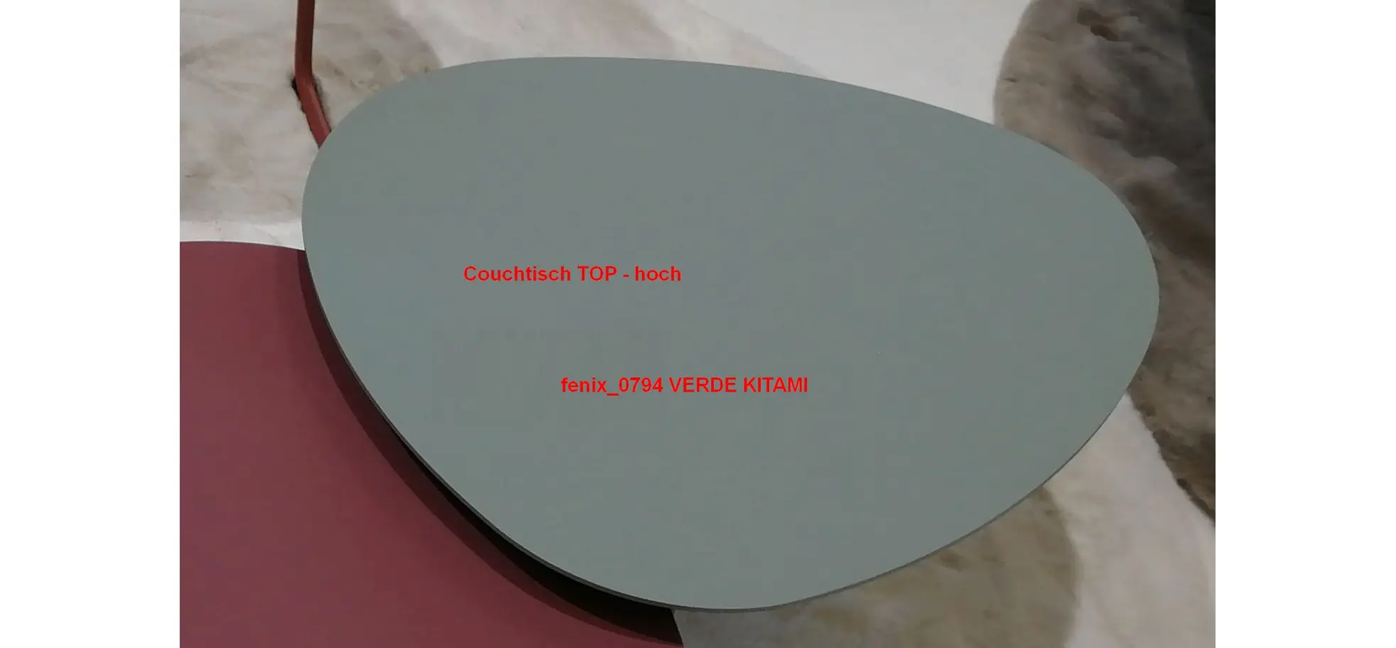 Couchtisch Fano - LBH ca. 67x60x43 cm, Fenix, Graugrün