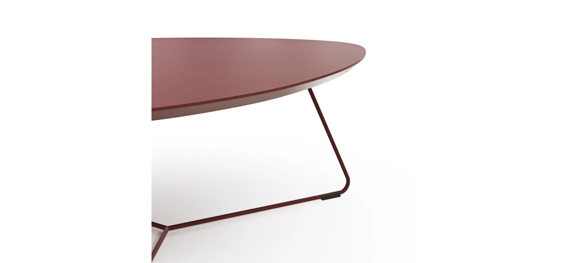 Couchtisch Fano - LBH ca. 87x78x33 cm, Fenix, Bordeaux