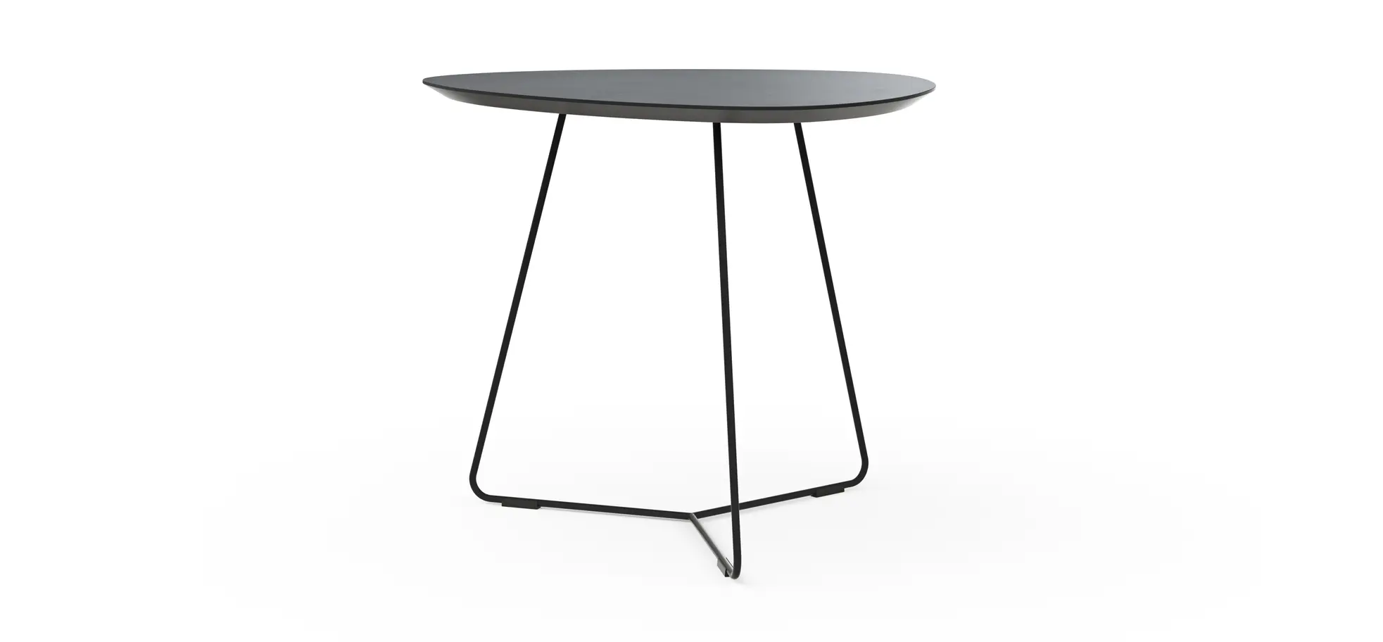 Ecktisch Fano - LBH ca. 59x50x50 cm, Fenix, Schwarz