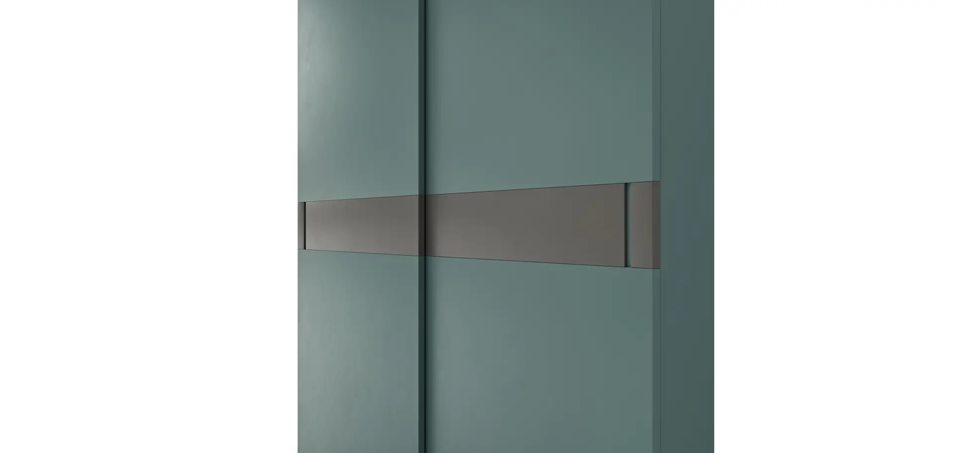 Schiebetürenschrank Loretto - B ca. 280 cm, Lack matt, Salbeigrün