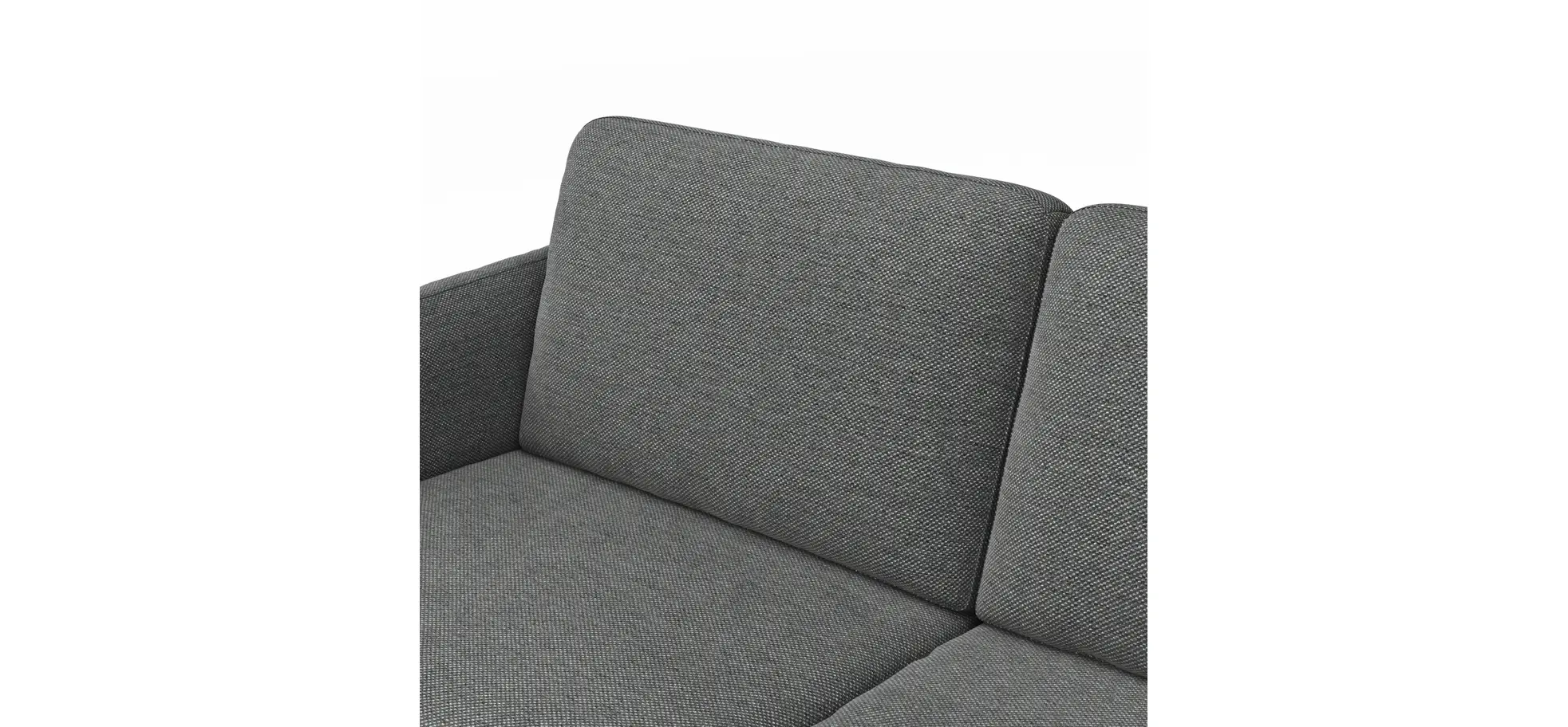 Ecksofa Enna - 3-Sitzer, Ecke rechts, Sitzvorzug (motorisch), Stoff, Anthrazit