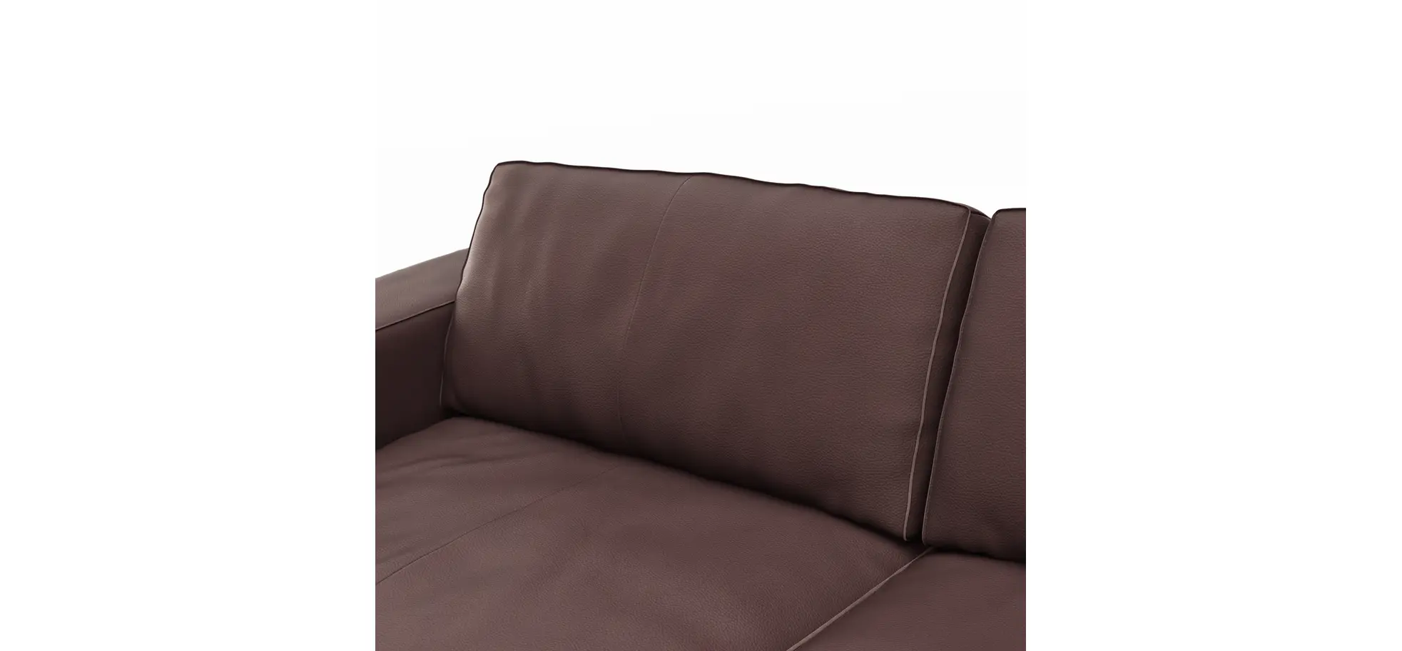 Sofa Aprino 1 - 3,5-Sitzer XXL, Dickleder, Dunkelbraun, Armlehne Block breit