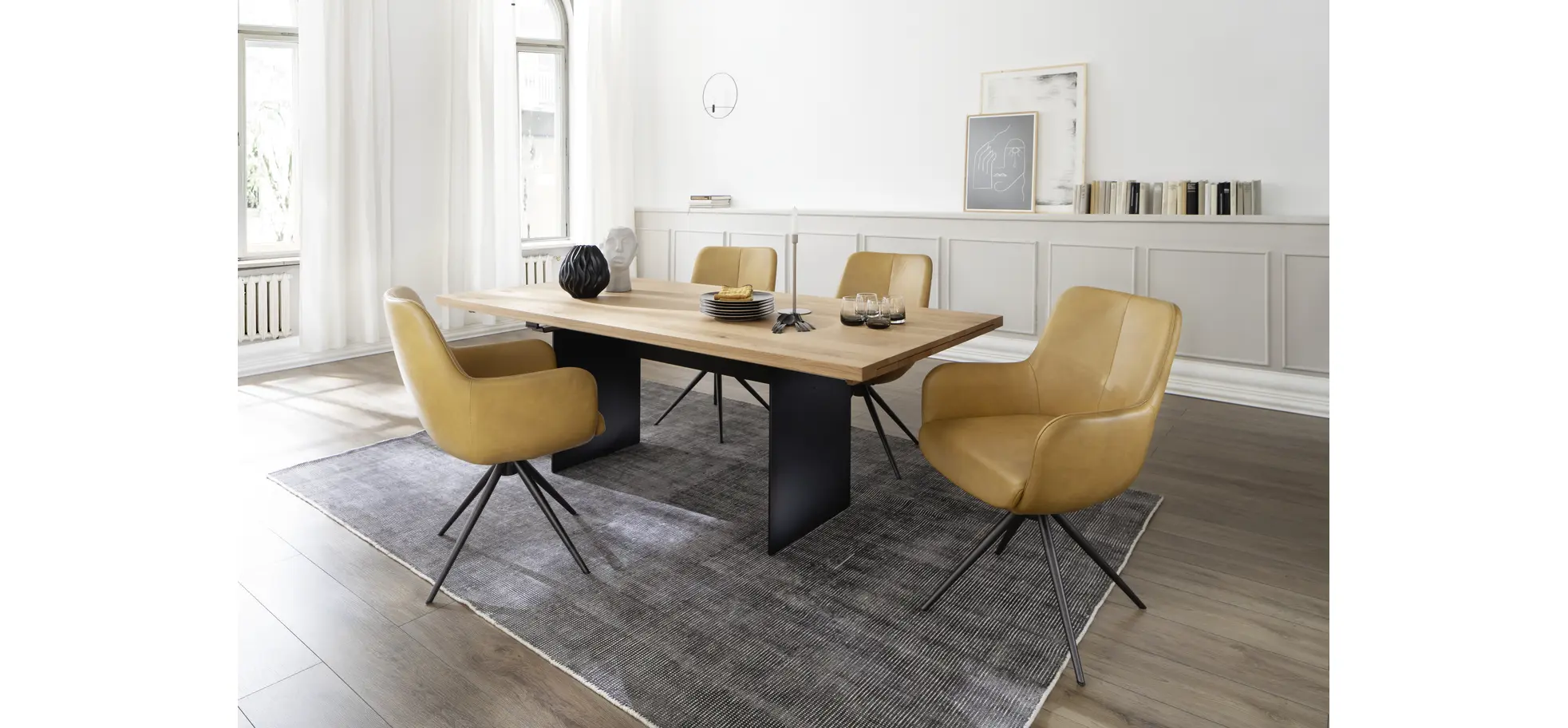 Stuhl Mis - Leder, Schwarz, Gestell, Schwarz