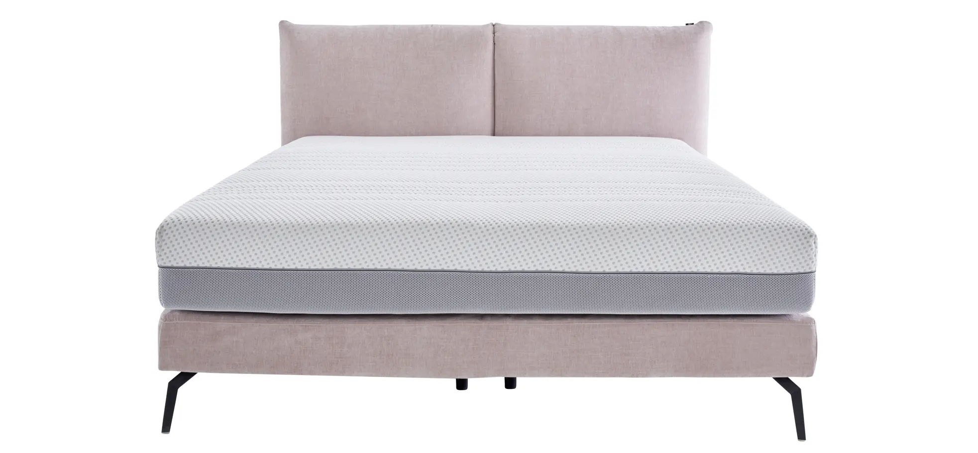 Boxspringbett Delia - Liegefläche 180x200 cm, Stoff, Rose 