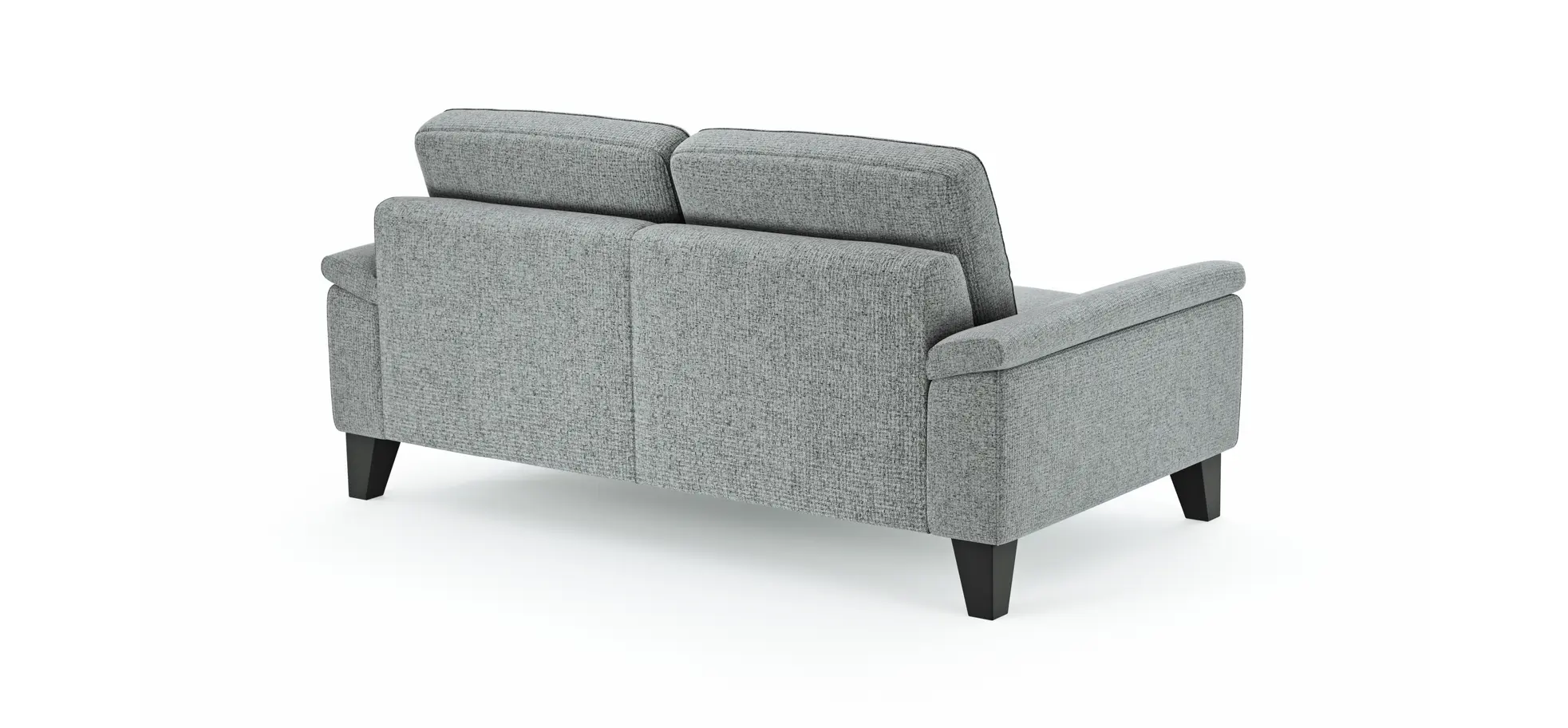 Sofa Oviedo - 2-Sitzer, keine Funktionen, Flachgewebe, Hellgrau
