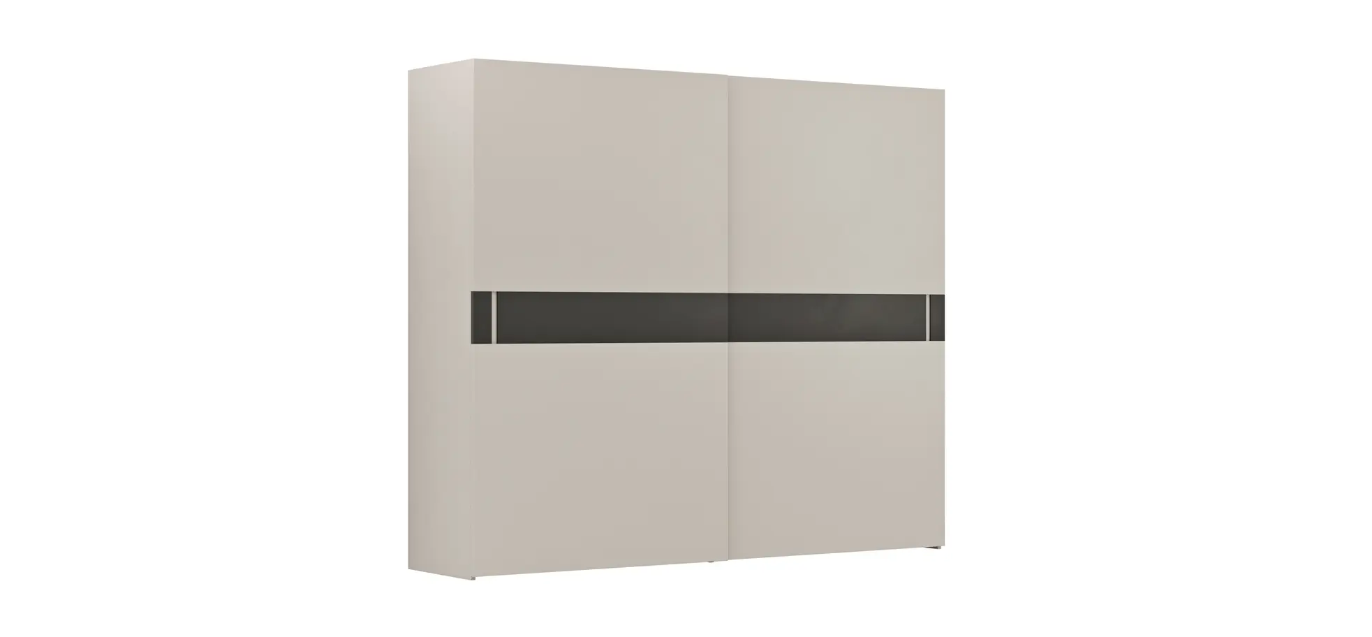 Schiebetürenschrank Loretto - B ca. 280 cm, Lack matt, Perlmutt 117581