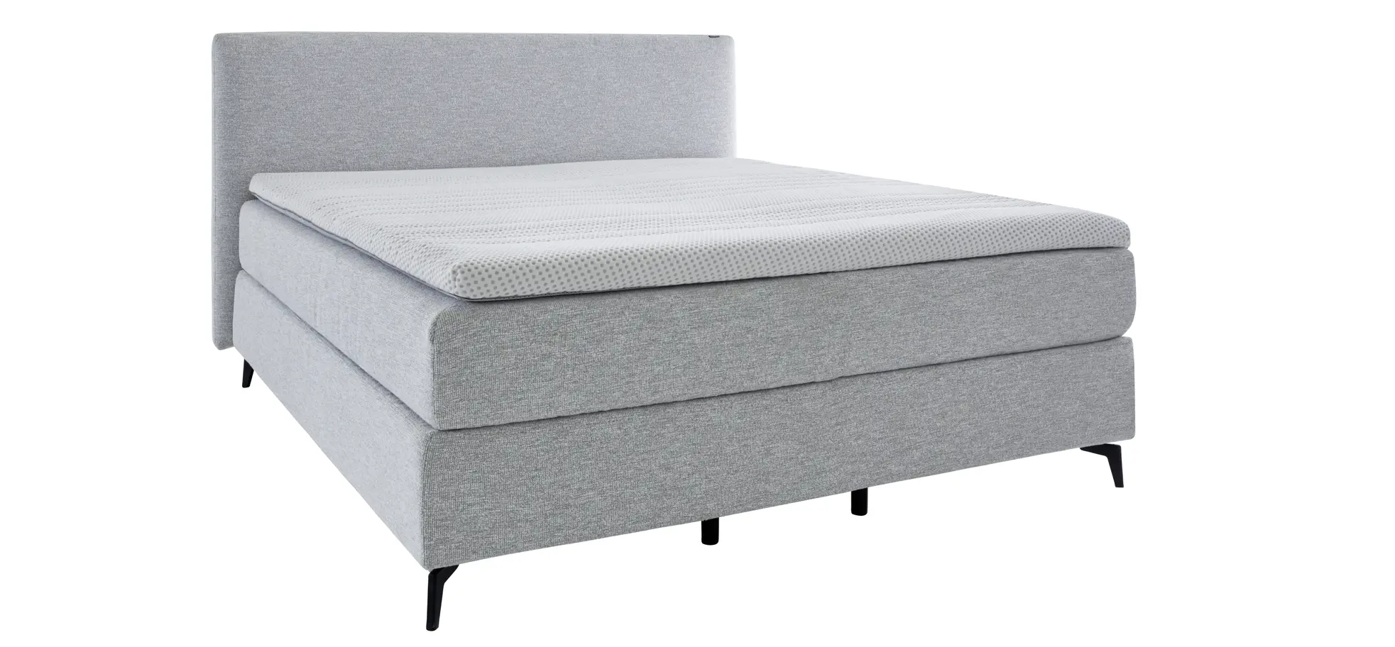 Boxspringbett Delia - Liegefläche ca. 180x200 cm, Stoff, Ecru 3027030