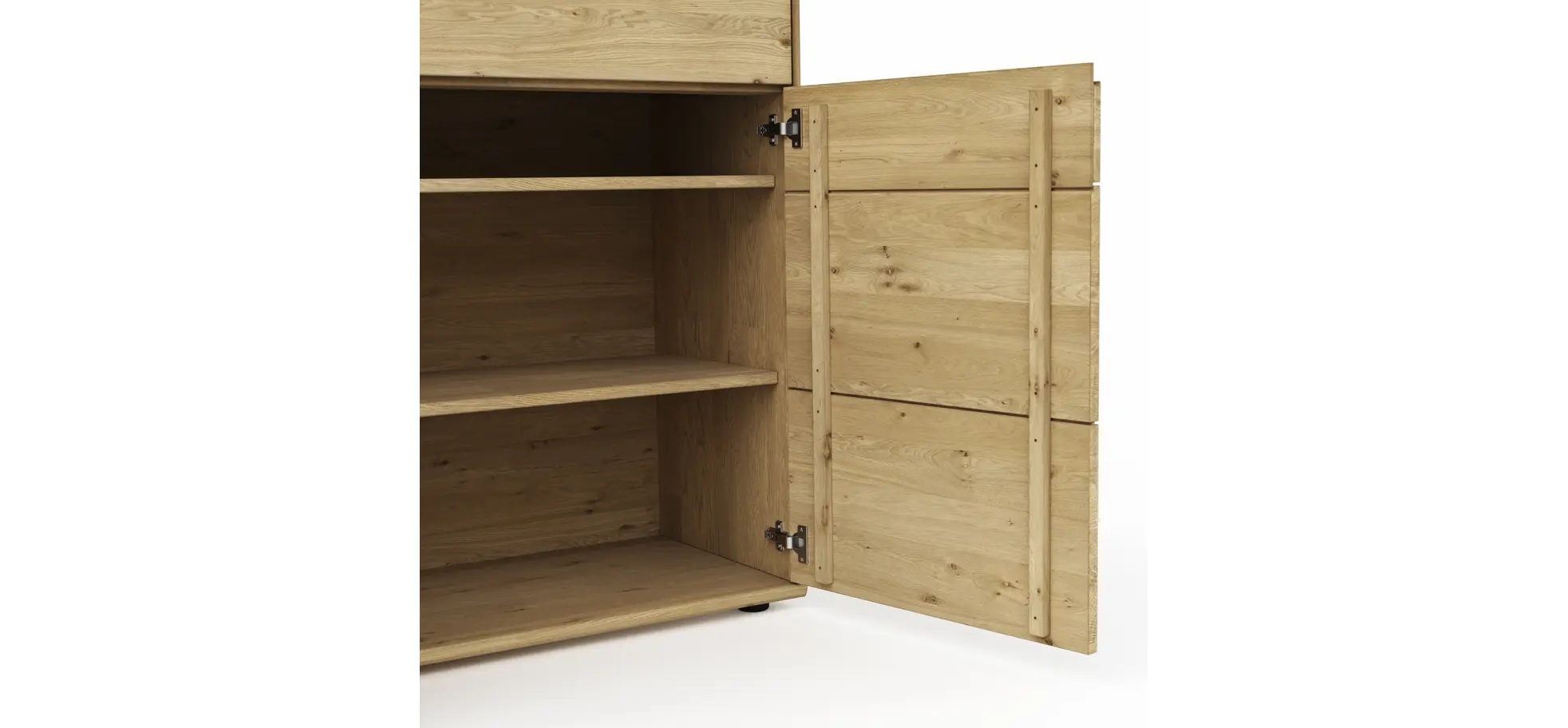 Sideboard Amora - Wildeiche massiv bianco