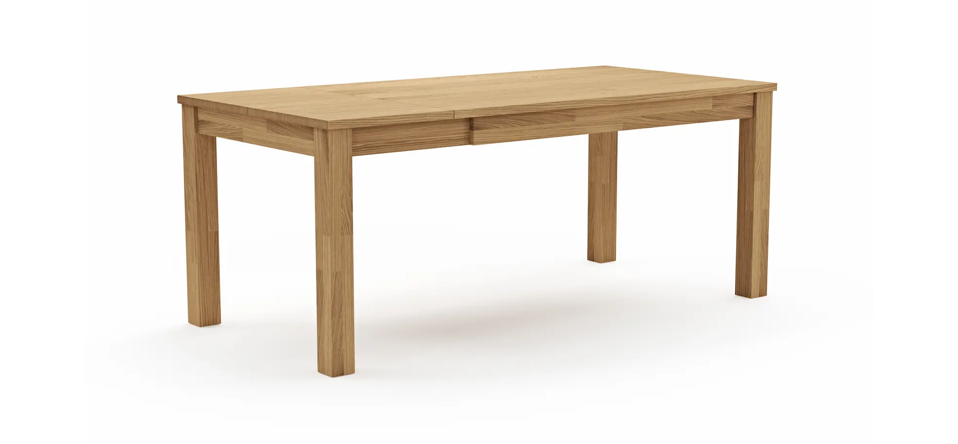 Esstisch Dinner - verlängerbar, LB ca. 140x90 cm, Wildeiche massiv