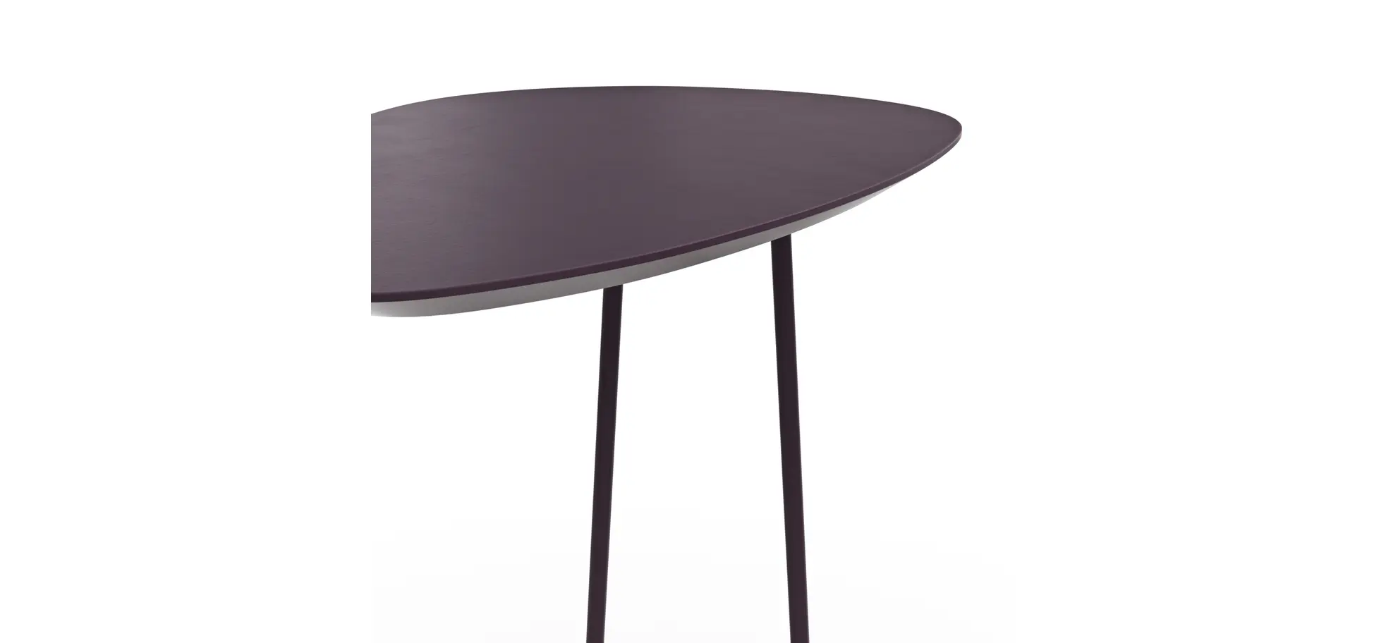 Sofatisch Fano - LBH ca. 57x39x54 cm, Fenix, Aubergine