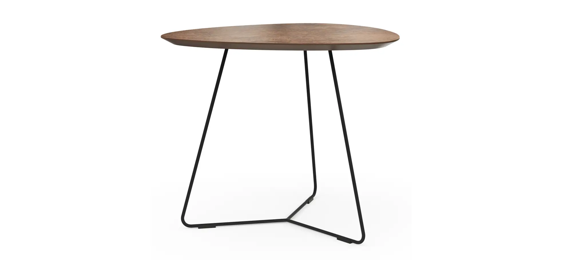 Ecktisch Fano - LBH ca. 59x50x50 cm, HPL Bronzefarben