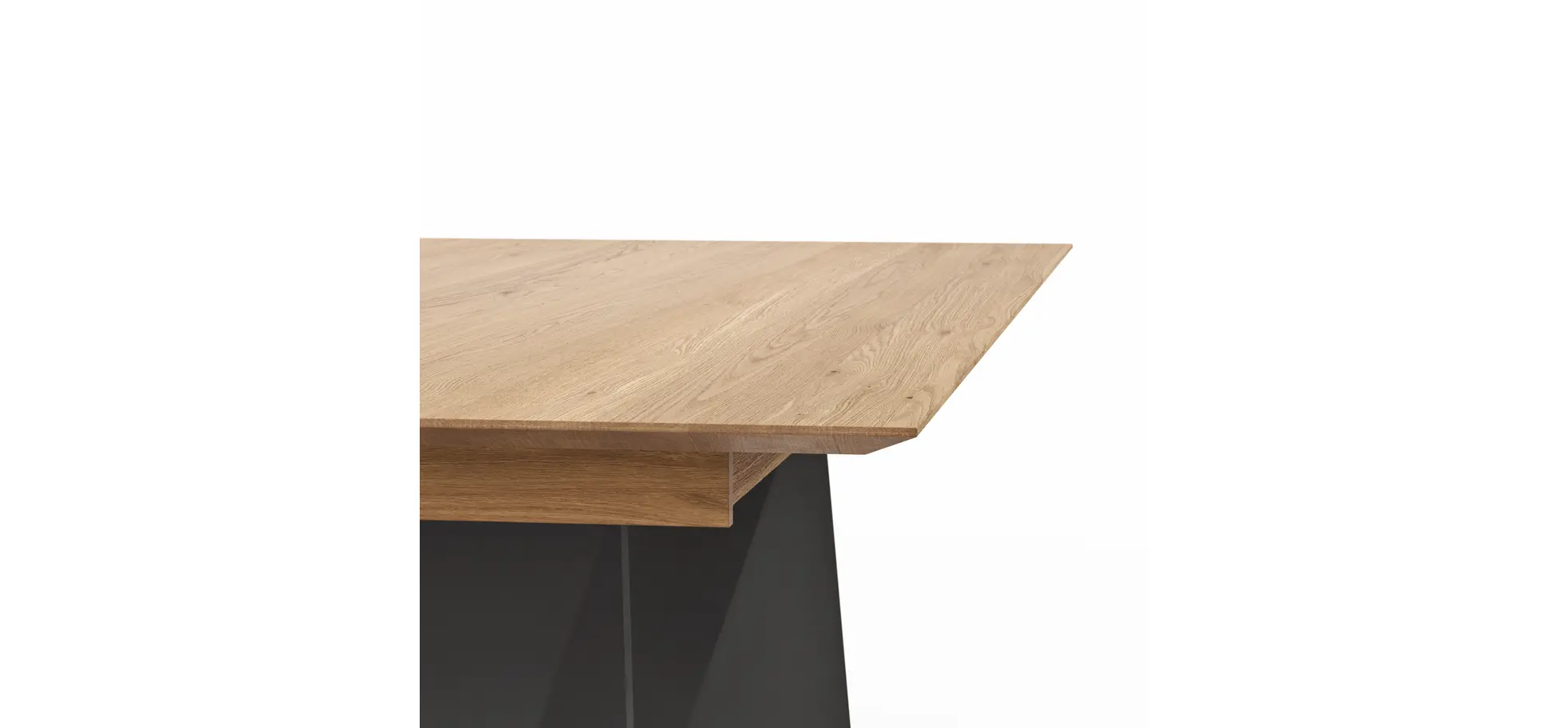 Esstisch 3100 - LB ca. 200x100 cm, beiseitig ausziehbar, Asteiche massiv, Geölt