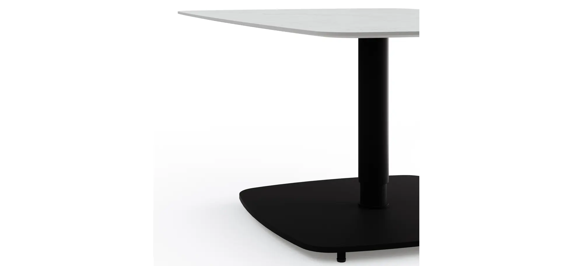 Couchtisch Camas - LBH ca. 100x65x42 cm, Keramik, Creme