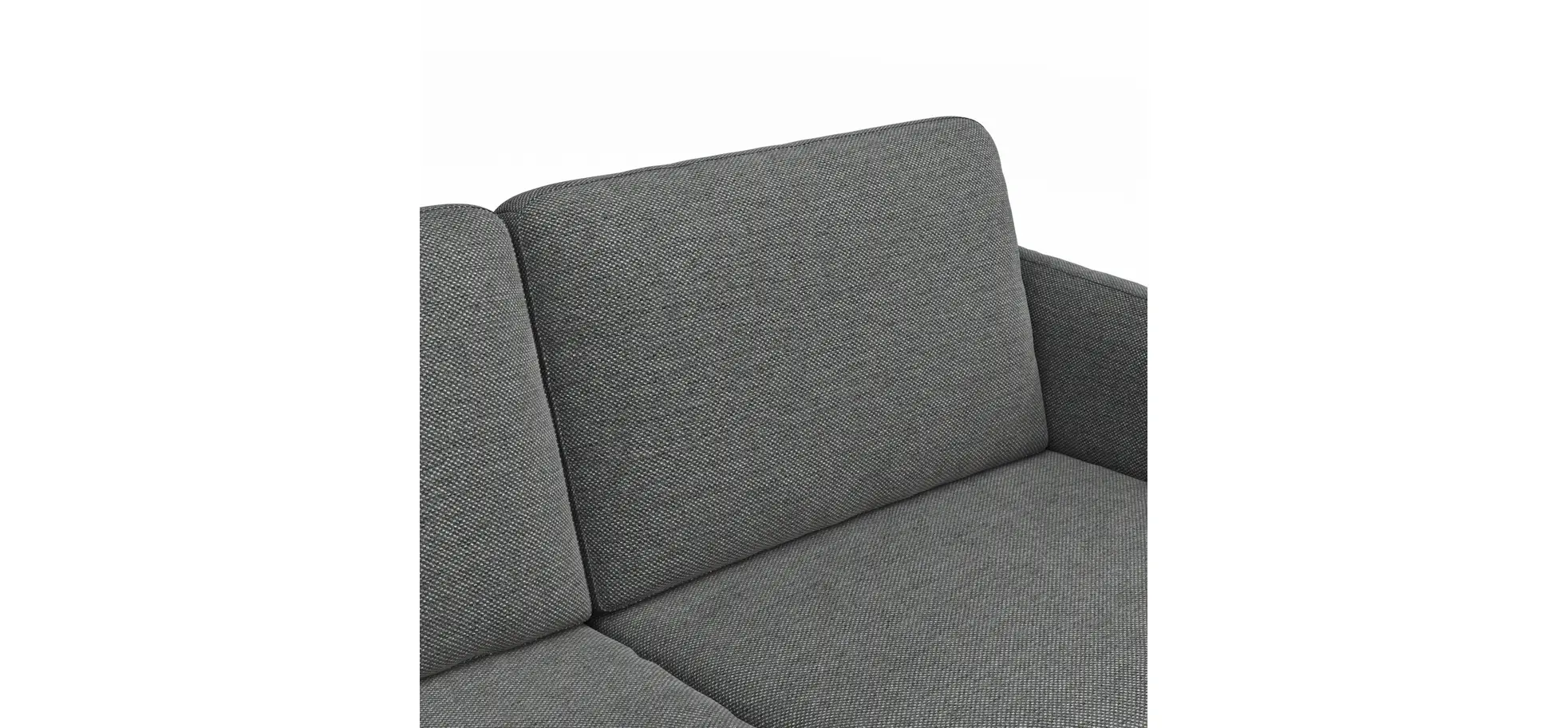 Ecksofa  Enna - Ecke links, 3-Sitzer, Sitzvorzug (motorisch), Stoff, Anthrazit