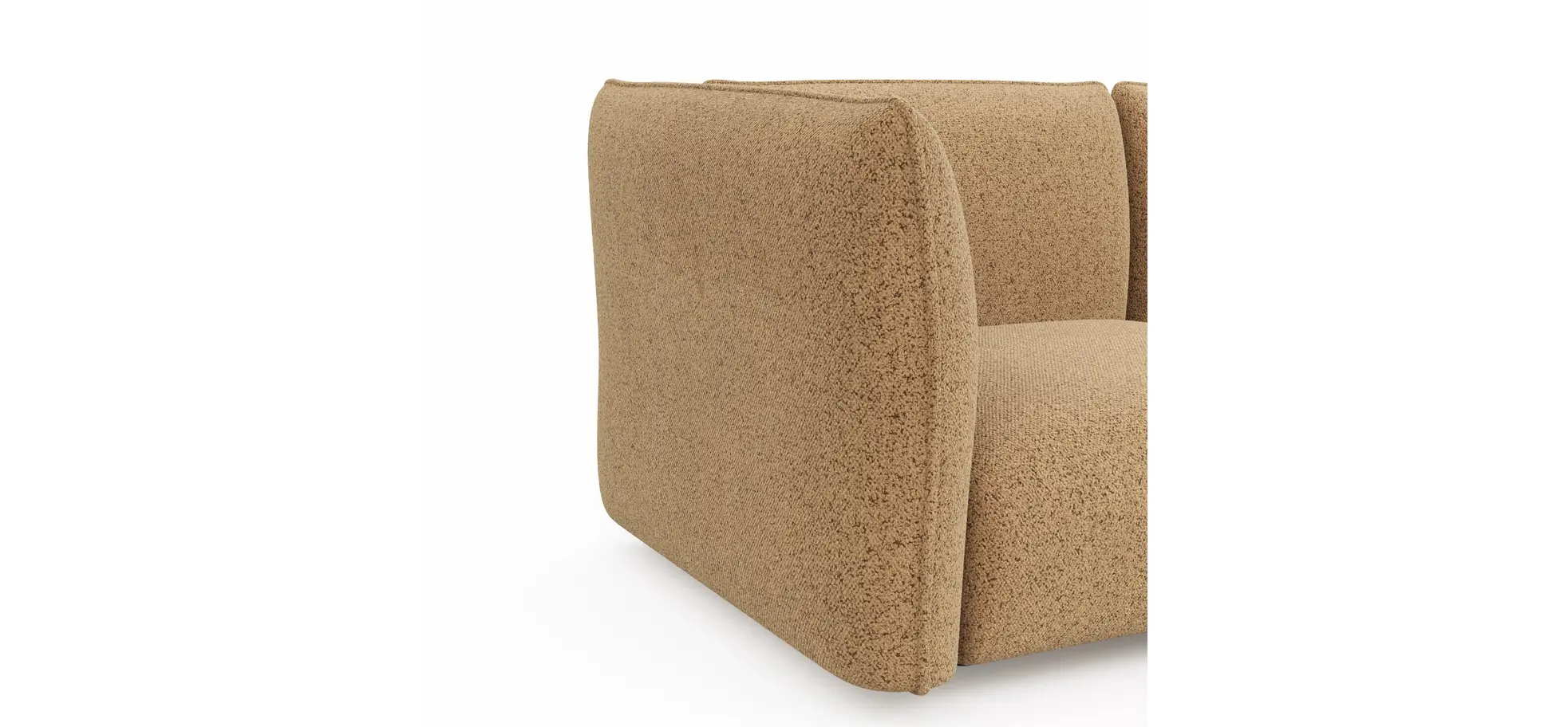 Sofa Motone - 3-Sitzer, Stoff, Kurkuma