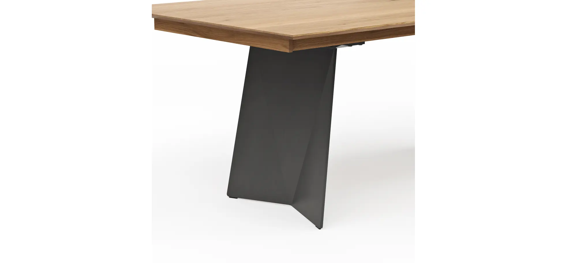 Esstisch 3100 - LB ca. 200x100 cm, beiseitig ausziehbar, Asteiche massiv, Geölt