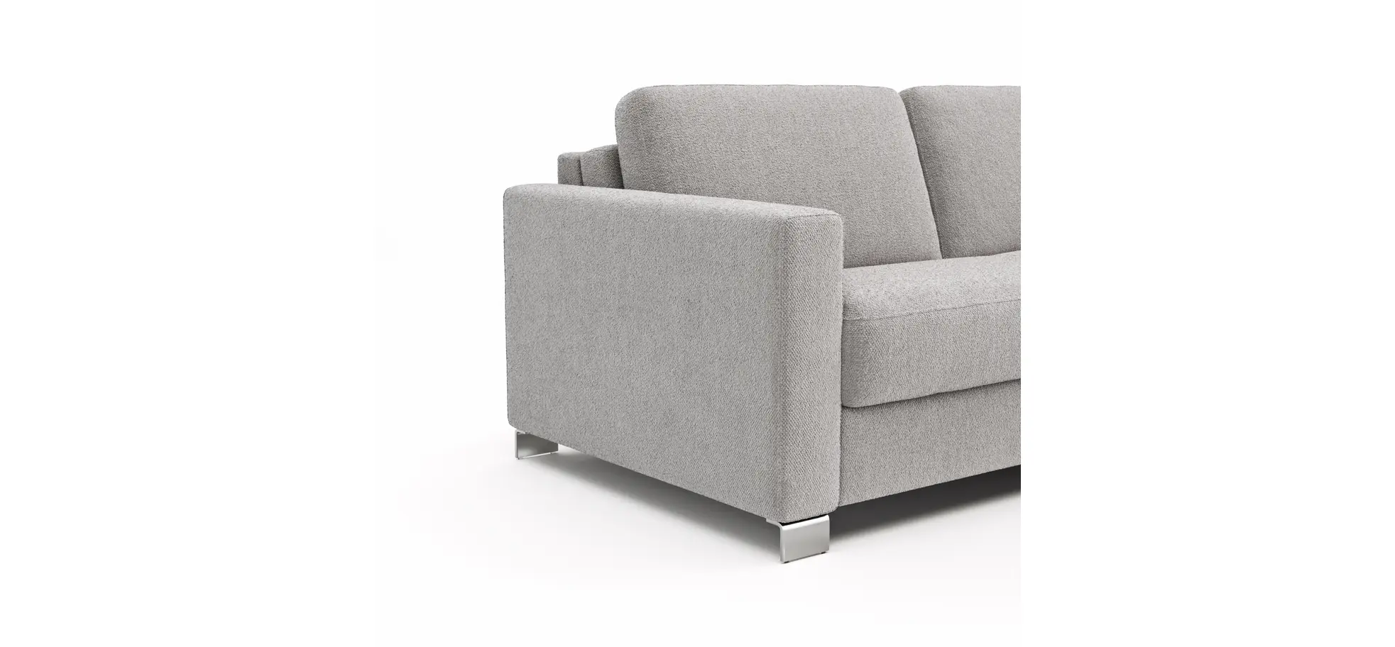 Sofa Nuoro - 2,5-Sitzer inkl. Schlaffunktion, Armlehne 1, Stoff, Grau