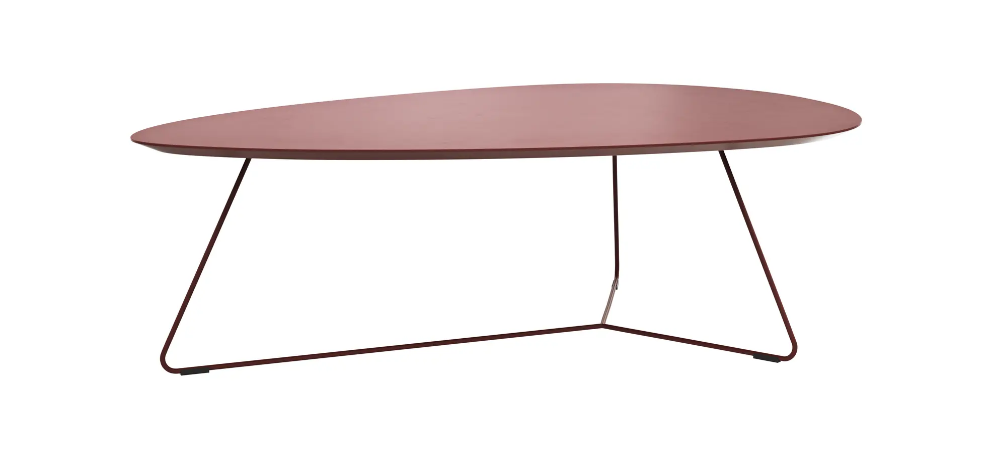 Couchtisch Fano - LBH ca. 121x75x38 cn, Fenix, Bordeaux