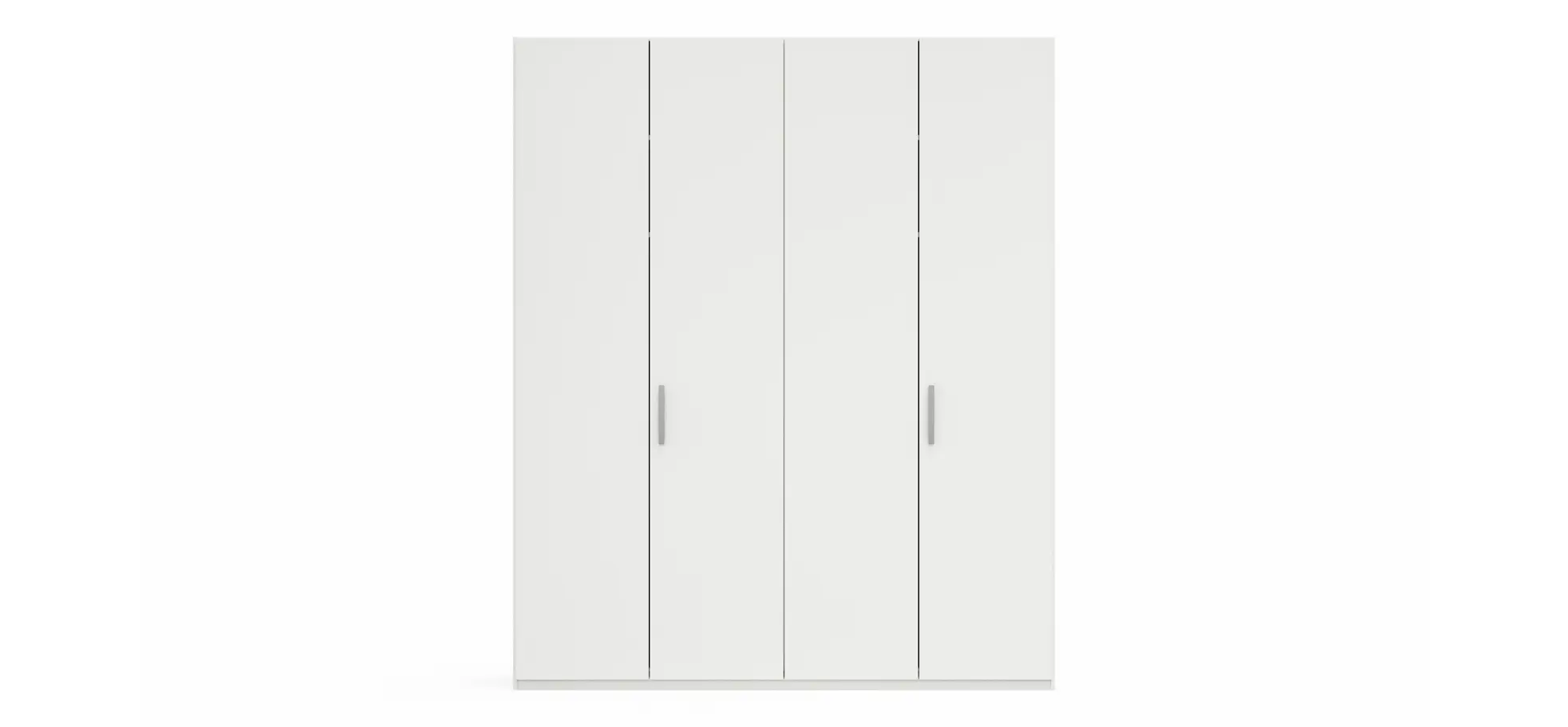 Drehtürenschrank Viana - B. ca. 200 cm, Lack, Weiß